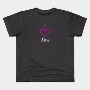 I Love Wine - Dark Kids T-Shirt